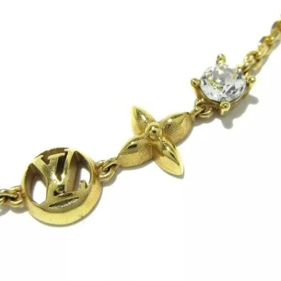 100% Authentic LOUIS VUITTON Bracelet Petit Louis Gold Clear Others - Picture 2 of 6